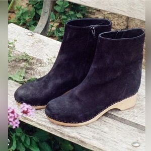 DÔEN Whitby Boot Clog in Black Suede